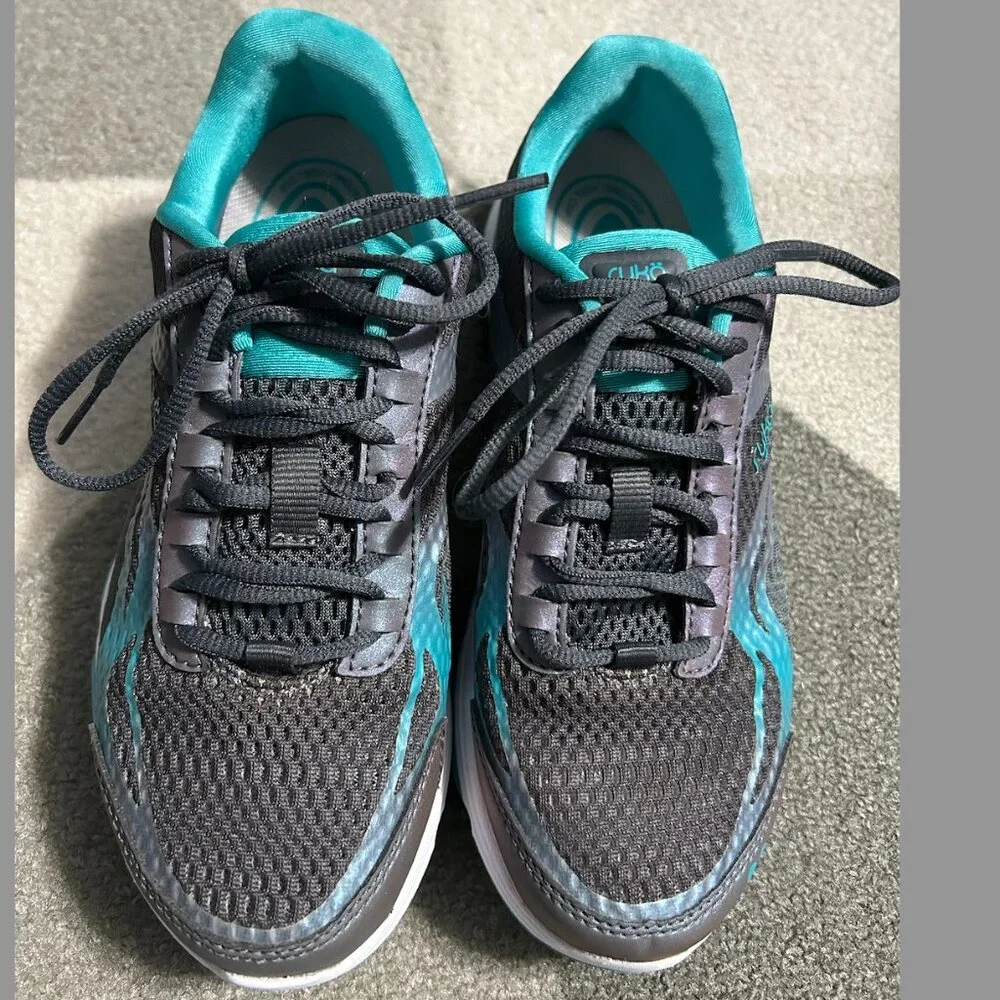 Ryka‎ Devotion Plus 2 Walking Sneakers Gray/Teal Women's Size 6